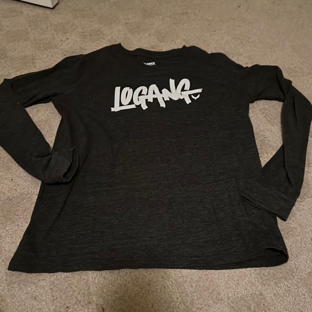 Maverick by Logan Paul boys  Size large  Logang Gray long sleeve tee